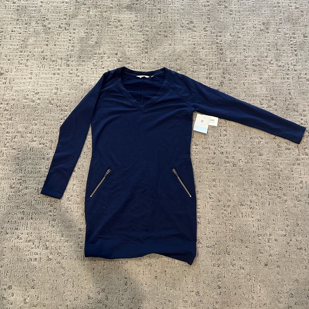 Athleta Enchanted Dress NWT long sleeve with zipper detail small